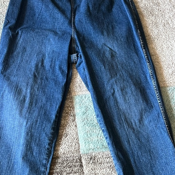 Denim & Co Women's Plus Size Easy Stretch Pull-On Jeans Pants Denim Blue Sz 1X - Picture 2 of 6